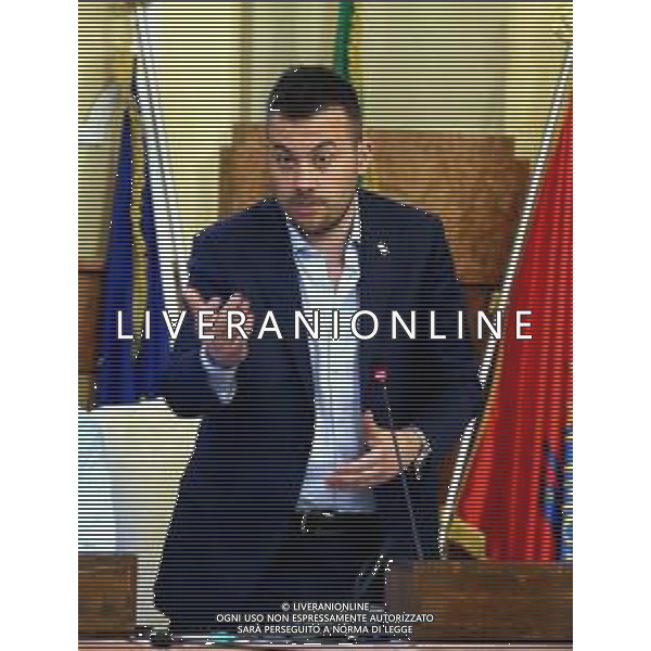 IMOLA 04 04 2024 CONSIGLIO COMUNALE FOTO TRAPPOLE,CAMBIAMENTO DI SIMONE CARAPIA DALLA LEGA A FRATELLI D\'ITALIA NELLA FOTO SINDACO MARCO PANIERI ©SANNA / AGENZIA ALDO LIVERANI SAS
