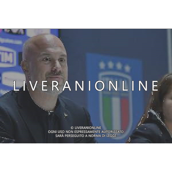 COSENZA, 4 Aprile 2024: Andrea Soncin durante la conferenza stampa al San Vito-Marulla prima della gara tra Italia-Paesi Bassi valevole per le qualificazioni ad Euro 2025 -Nazionale Italiana Calcio Femminile Conferenza Stampa Cosenza, 04.04.2024 ©Andrea Rosito / AGENZIA ALDO LIVERANI SAS