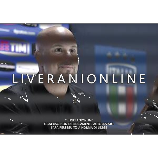 COSENZA, 4 Aprile 2024: Andrea Soncin durante la conferenza stampa al San Vito-Marulla prima della gara tra Italia-Paesi Bassi valevole per le qualificazioni ad Euro 2025 -Nazionale Italiana Calcio Femminile Conferenza Stampa Cosenza, 04.04.2024 ©Andrea Rosito / AGENZIA ALDO LIVERANI SAS