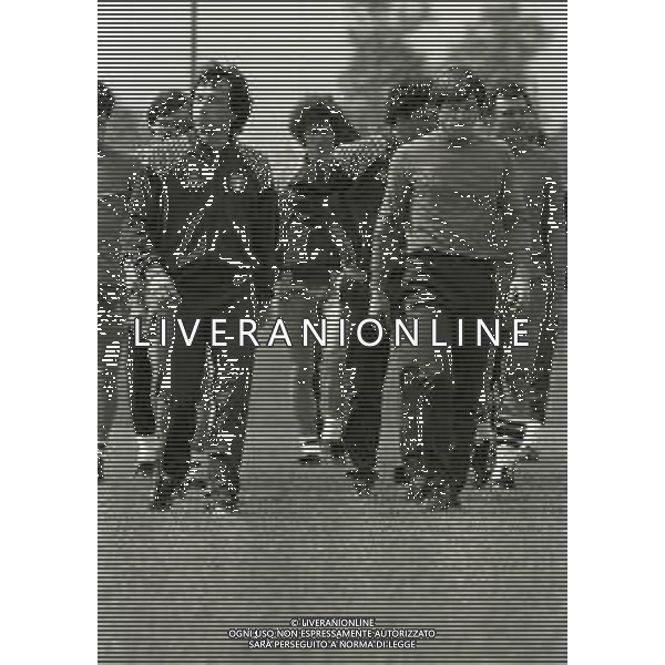 NEG-1983 ALLENAMENTO NAZIONALE ITALIANA CALCIO NELLA FOTO GIANPIERO MARINI E GABIELE ORIALI AG ALDO LIVERANI SAS