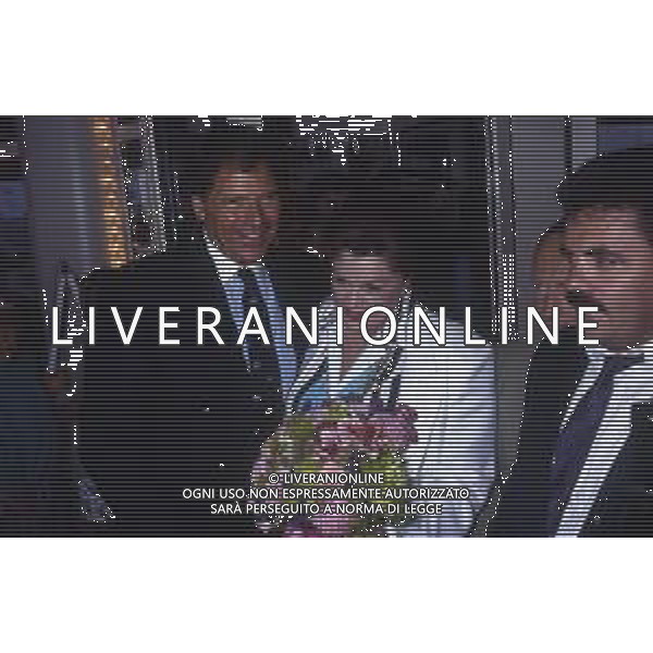 DIAP-RETROSPETTIVA ESTER WILLIAMS ATTRICE NELLA FOTO ESTER WILLIAMS CON IL MARITO EDWARD BELL NELL\'ANNO 1989 A CERNOBBIO AG ALDO LIVERANI SAS