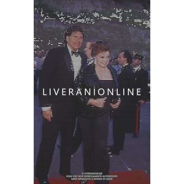 DIAP-RETROSPETTIVA ESTER WILLIAMS ATTRICE NELLA FOTO ESTER WILLIAMS CON IL MARITO EDWARD BELL NELL\'ANNO 1989 A CERNOBBIO AG ALDO LIVERANI SAS