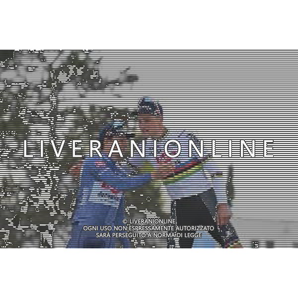 07-04-2024 Paris - Roubaix; 2024, Alpecin - Deceuninck; Van Der Poel, Mathieu; Philipsen, Jasper; Roubaix; ©SIROTTI / AGENZIA ALDO LIVERANI SAS