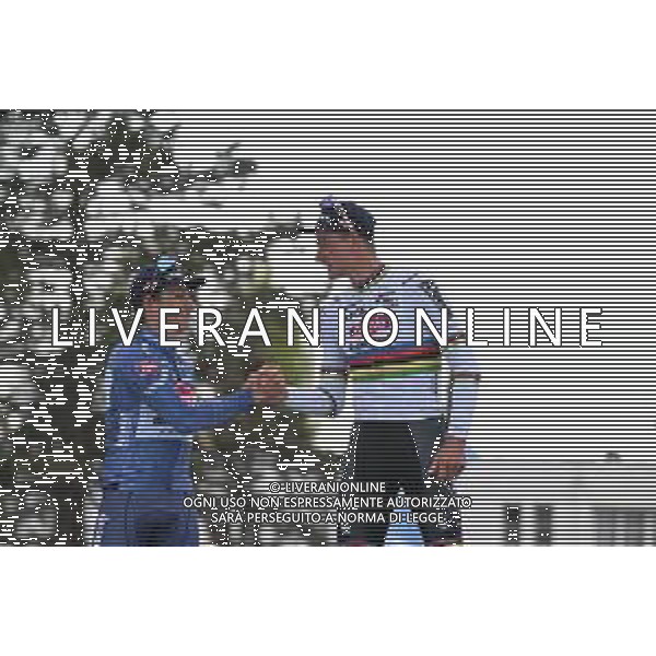 07-04-2024 Paris - Roubaix; 2024, Alpecin - Deceuninck; Van Der Poel, Mathieu; Philipsen, Jasper; Roubaix; ©SIROTTI / AGENZIA ALDO LIVERANI SAS
