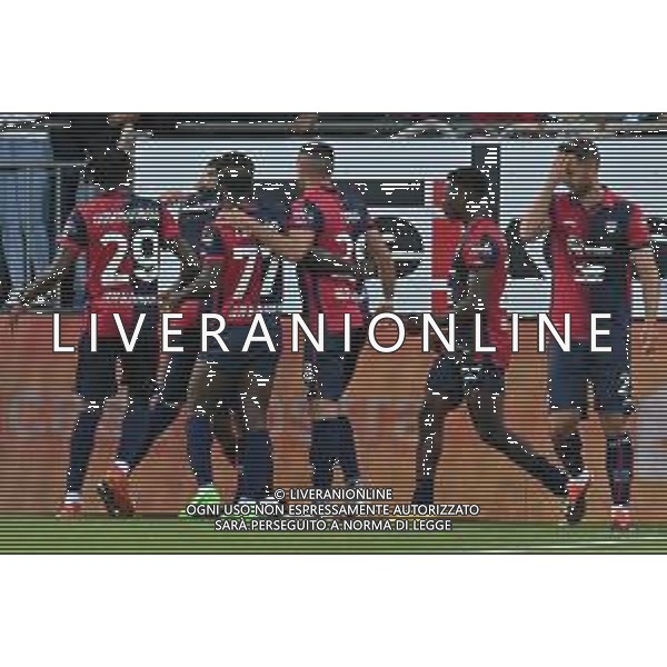7-4-2024. Cagliari calcio-Atalanta Bergamasca calcio. 31° giornata campionato calcio italiano Serie A 2023/2024, stadio Unipol Domus Cagliari. Foto Salvatore Moi/Agenzia Aldo Liverani s.as. Nella foto: Gol ed esultanza del Cagliari in casa contro Atalanta. Segna: Nocolas Viola Cagliari ©MOI SALVATORE / AGENZIA ALDO LIVERANI SAS