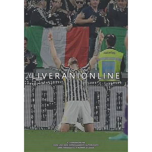 Torino 07.04.2024 Allianz Stadium @Alessandro Falzone/Ag. Aldo Liverani sas Juventus vs Fiorentina Campionato Calcio Serie A TIM 2023/2024 31a giornata Nella foto : ESULTANZA DOPO IL GOL DI FEDERICO GATTI ©Falzone / AGENZIA ALDO LIVERANI SAS