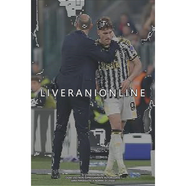 Torino 07.04.2024 Allianz Stadium @Alessandro Falzone/Ag. Aldo Liverani sas Juventus vs Fiorentina Campionato Calcio Serie A TIM 2023/2024 31a giornata Nella foto : ALLEGRI MASSIMILIANO-VLAHOVIC DUSAN ©Falzone / AGENZIA ALDO LIVERANI SAS