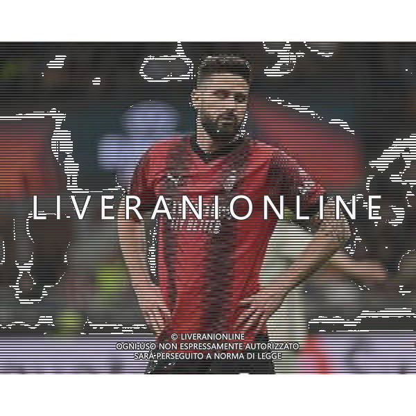 Milan vs Roma nella foto Olivier Giroud (Milan) Milano 11-04-2024 Stadio Giuseppe Meazza - San Siro UEFA Europa League - quarti di finale gara di andata foto Roberto Garavaglia/Agenzia Aldo Liverani sas/AGENZIA ALDO LIVERANI SAS