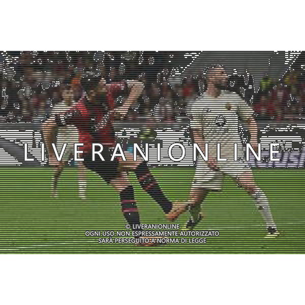 Milan vs Roma nella foto Olivier Giroud (Milan) occasione da gol fallita nel finale Milano 11-04-2024 Stadio Giuseppe Meazza - San Siro UEFA Europa League - quarti di finale gara di andata foto Roberto Garavaglia/Agenzia Aldo Liverani sas/AGENZIA ALDO LIVERANI SAS