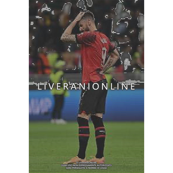 Milan vs Roma nella foto Olivier Giroud (Milan) Milano 11-04-2024 Stadio Giuseppe Meazza - San Siro UEFA Europa League - quarti di finale gara di andata foto Roberto Garavaglia/Agenzia Aldo Liverani sas/AGENZIA ALDO LIVERANI SAS