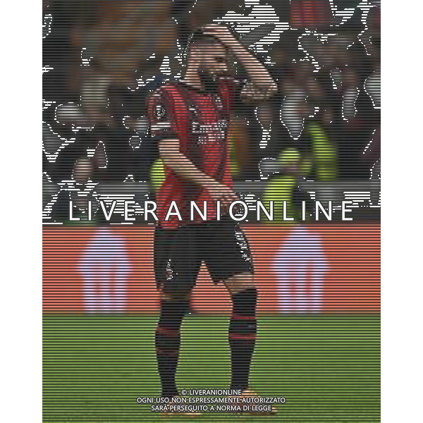 Milan vs Roma nella foto Olivier Giroud (Milan) Milano 11-04-2024 Stadio Giuseppe Meazza - San Siro UEFA Europa League - quarti di finale gara di andata foto Roberto Garavaglia/Agenzia Aldo Liverani sas/AGENZIA ALDO LIVERANI SAS