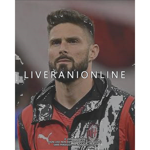 Milan vs Roma nella foto Olivier Giroud (Milan) Milano 11-04-2024 Stadio Giuseppe Meazza - San Siro UEFA Europa League - quarti di finale gara di andata foto Roberto Garavaglia/Agenzia Aldo Liverani sas/AGENZIA ALDO LIVERANI SAS