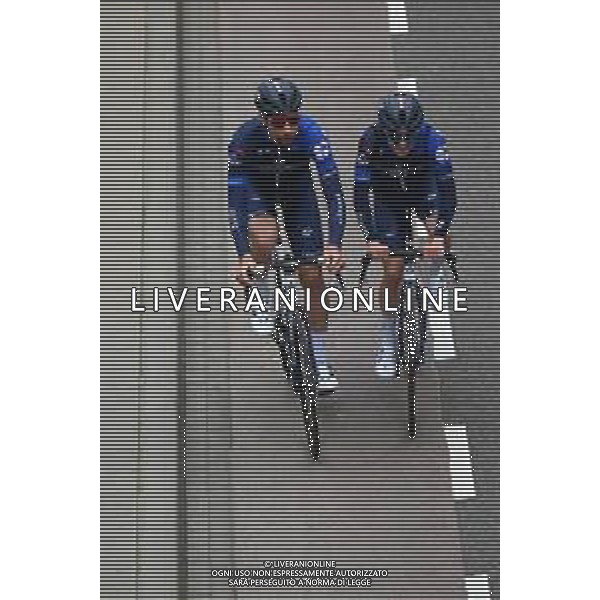 12-04-2024 Allenamento Amstel Gold Race 2024; 2024, Groupama - Fdj; Russo, Clement; Valkenburg Cauberg; ©SIROTTI /AGENZIA ALDO LIVERANI SAS