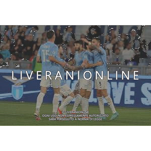Lazio vs Salernitana - Campionato Serie A TIM - 32 giornata - Stadio Olimpico - Roma 12-04-2024 nella foto Esultanza Lazio ©Federico Gaetano/AGENZIA ALDO LIVERANI SAS