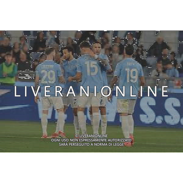Lazio vs Salernitana - Campionato Serie A TIM - 32 giornata - Stadio Olimpico - Roma 12-04-2024 nella foto Esultanza Lazio ©Federico Gaetano/AGENZIA ALDO LIVERANI SAS