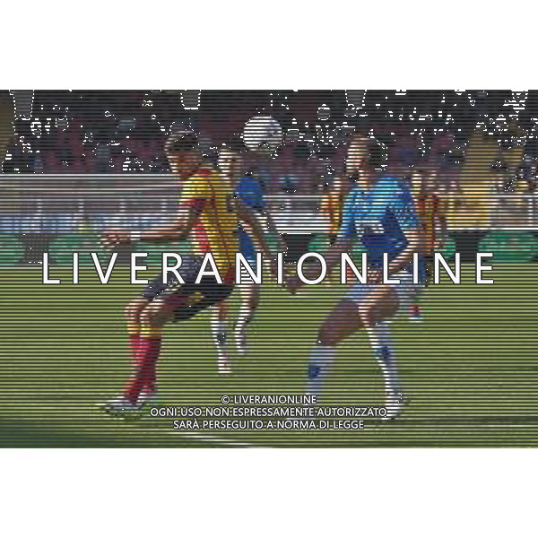 TVEM Santiago Pierotti of US Lecce in action against Sebastian Walukiewicz of Empoli FC during the Italian soccer Serie A match US Lecce vs Empoli on April 13, 2024 at Via del Mare Stadium in Lecce, Italy. Photo Emmanuele Mastrodonato/agenzia Liverani