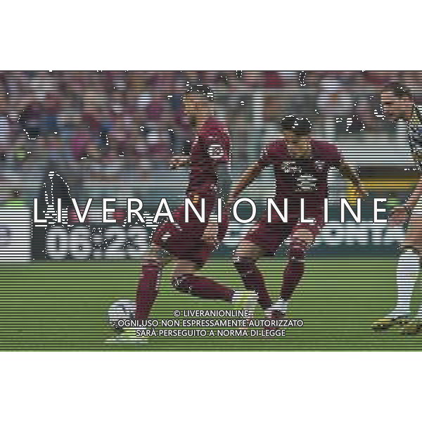 Torino 13.04.2023 Stadio Grande Torino ©Alessandro Falzone/Agenzia Aldo Liverani Torino vs Juventus Campionato Calcio Serie A TIM 2023/2024 32a giornata Nella foto: SANABRIA E RICCI ©Falzone / AGENZIA ALDO LIVERANI SAS