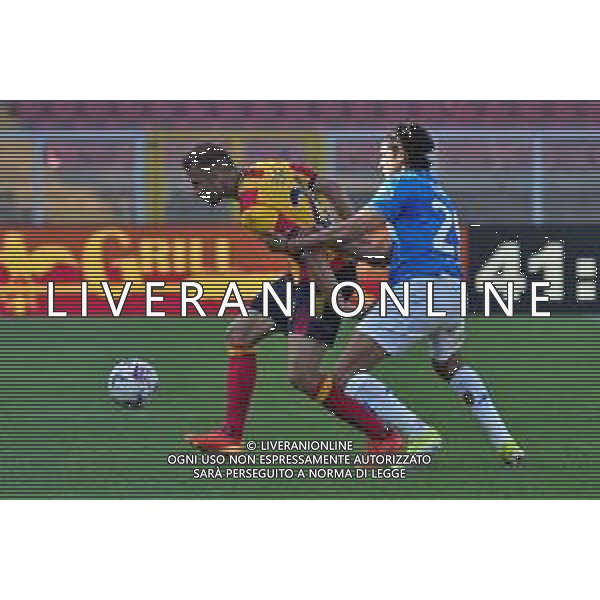TVEM Alexis Blin of US Lecce in action against Youssef Maleh of Empoli FC during the Italian soccer Serie A match US Lecce vs Empoli on April 13, 2024 at Via del Mare Stadium in Lecce, Italy. Photo Emmanuele Mastrodonato/agenzia Liverani / AGENZIA ALDO LIVERANI SAS
