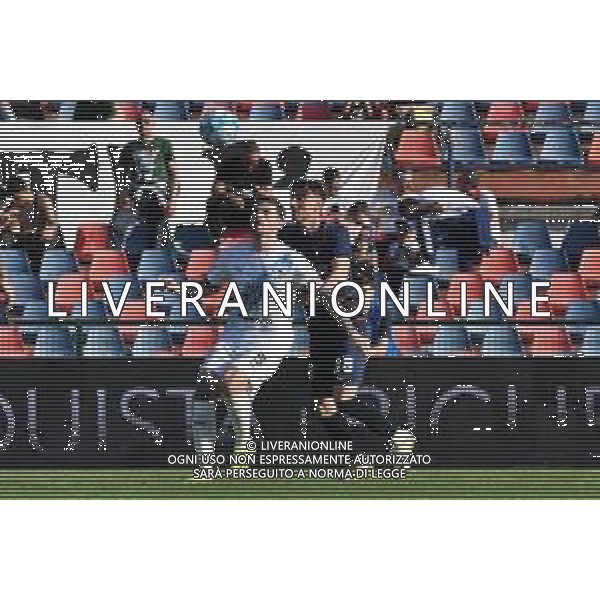Foto Andrea Rosito 13 Aprile 2024 Cosenza, Italia - sport, calcio - Cosenza vs Palermo - Campionato di calcio Serie BKT 2023/2024 - Stadio-San Vito-Gigi Marulla - Nella foto: Matteo Brunori e Federico Zuccon