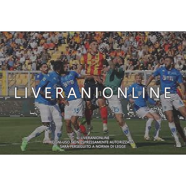 TVEM Elia Caprile of Empoli FC in action against Roberto Piccoli of US Lecce during the Italian soccer Serie A match US Lecce vs Empoli on April 13, 2024 at Via del Mare Stadium in Lecce, Italy. Photo Emmanuele Mastrodonato/agenzia Liverani / AGENZIA ALDO LIVERANI SAS