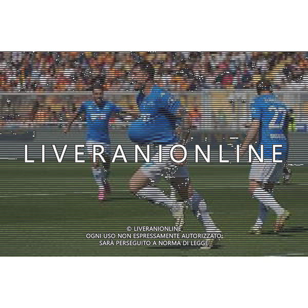 TVEM Alberto Cerri of Empoli FC celebrates after scoring the goal that was disallowed during the Italian soccer Serie A match US Lecce vs Empoli on April 13, 2024 at Via del Mare Stadium in Lecce, Italy. Photo Emmanuele Mastrodonato/agenzia Liverani/ AGENZIA ALDO LIVERANI SAS