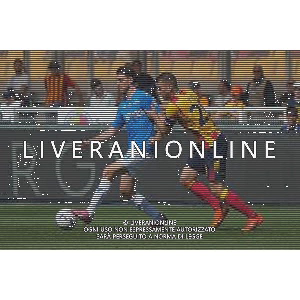 TVEM Simone Bastoni of Empoli FC in action against Alexis Blin of US Lecce during the Italian soccer Serie A match US Lecce vs Empoli on April 13, 2024 at Via del Mare Stadium in Lecce, Italy. Photo Emmanuele Mastrodonato/agenzia Liverani/ AGENZIA ALDO LIVERANI SAS