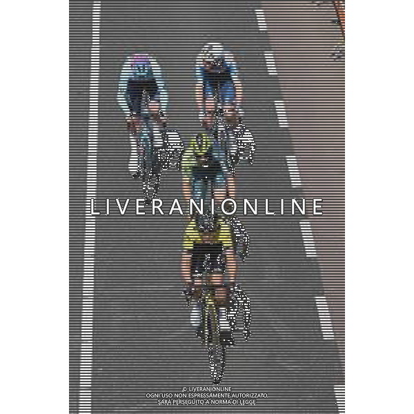 14-04-2024 Amstel Gold Race; 2024, Visma - Lease A Bike; 2024, Bora - Hansgrohe; 2024, Dsm - Firmenich Postnl; 2024, Tdt - Unibet; Van Der Sande, Tosh; Hajek, Alexander; Leijnse, Enzo; Kyffin, Zeb; Valkenburg Cauberg; ©SIROTTI / AGENZIA ALDO LIVERANI SAS