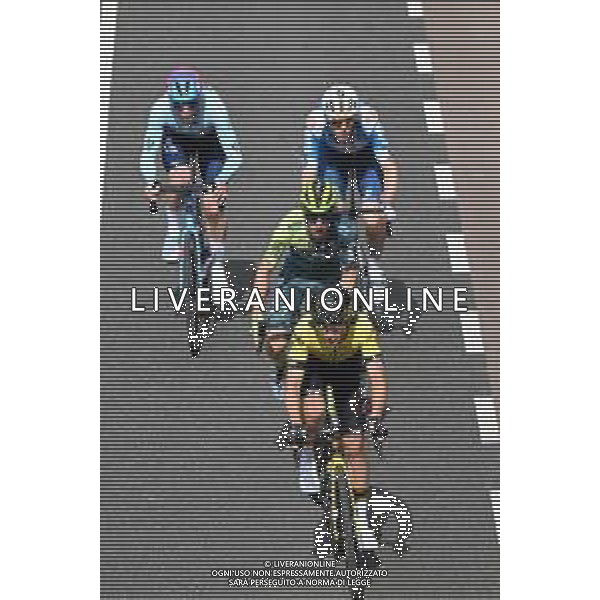 14-04-2024 Amstel Gold Race; 2024, Visma - Lease A Bike; 2024, Bora - Hansgrohe; 2024, Dsm - Firmenich Postnl; 2024, Tdt - Unibet; Van Der Sande, Tosh; Hajek, Alexander; Leijnse, Enzo; Kyffin, Zeb; Valkenburg Cauberg; ©SIROTTI / AGENZIA ALDO LIVERANI SAS