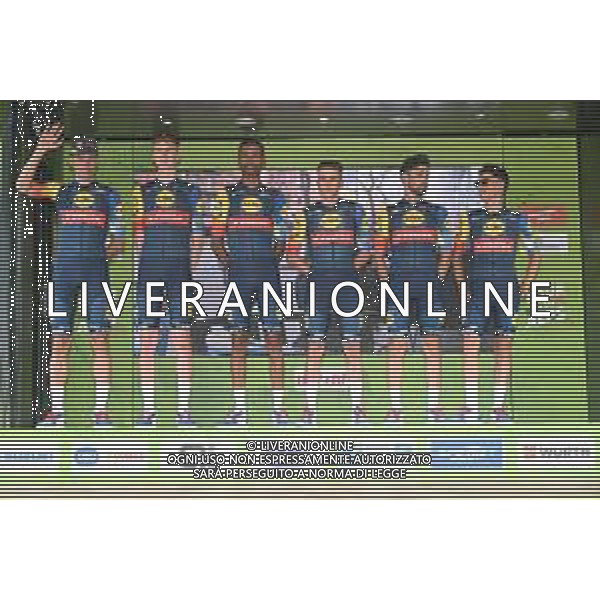 14-04-2024 Presentazione Squadre Tour Of The Alps 2024; 2024, Lidl - Trek; Egna; ©SIROTTI / AGENZIA ALDO LIVERANI SAS