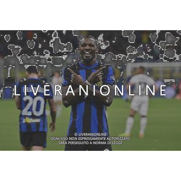 Inter vs Cagliari nella foto Marcus Thuram (Inter) esulta dopo il gol dell\'1 a 0 Milano 14-04-2024 Stadio Giuseppe Meazza - San Siro Campionato Serie A TIM - 32a giornata foto Roberto Garavaglia/Agenzia Aldo Liverani sas / AGENZIA ALDO LIVERANI SAS