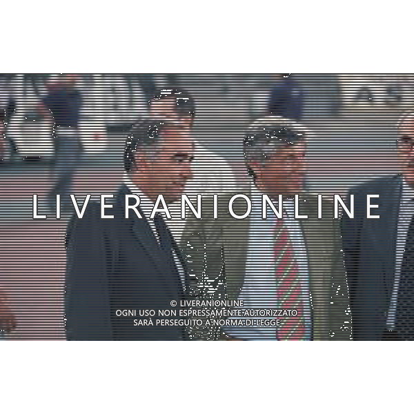 Neg- RETROSPETTIVA FRANCO CARRARO DIRIGENTE SPORTIVO E POLITICO NELLA FOTO FRANCO CARRARO PRESIDENTE FEDERCALCIO CON LUCIANO NIZZOLA NELL\'ANNO 1997 AG ALDO LIVERANI SAS  