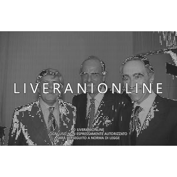 Neg- RETROSPETTIVA FRANCO CARRARO DIRIGENTE SPORTIVO E POLITICO NELLA FOTO FRANCO CARRARO PRESIDENTE FEDERCALCIO CON LUCIANO NIZZOLA E MARIO PESCANTE NELL\'ANNO 1997-1998 AG ALDO LIVERANI SAS  