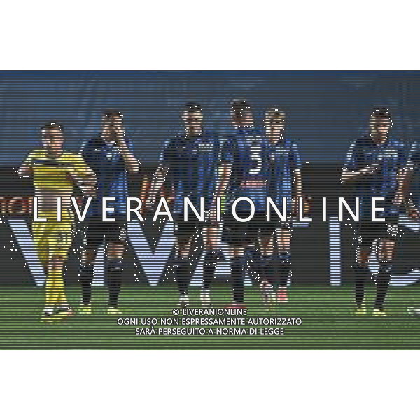 TVRG Atalanta vs Hellas Verona nella foto esultanza Atalanta dopo il gol dell\'1 a 0 Bergamo 15-04-2024 Gewiss Stadium Campionato Serie A TIM - 32a giornata foto Roberto Garavaglia/Agenzia Aldo Liverani sas/ AGENZIA ALDO LIVERANI SAS  