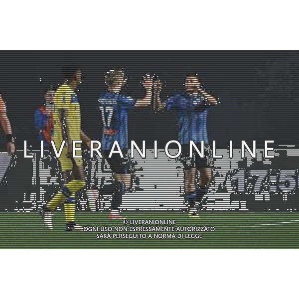 TVRG Atalanta vs Hellas Verona nella foto esultanza Atalanta dopo il gol del 2 a 0 Bergamo 15-04-2024 Gewiss Stadium Campionato Serie A TIM - 32a giornata foto Roberto Garavaglia/Agenzia Aldo Liverani sas/ AGENZIA ALDO LIVERANI SAS  