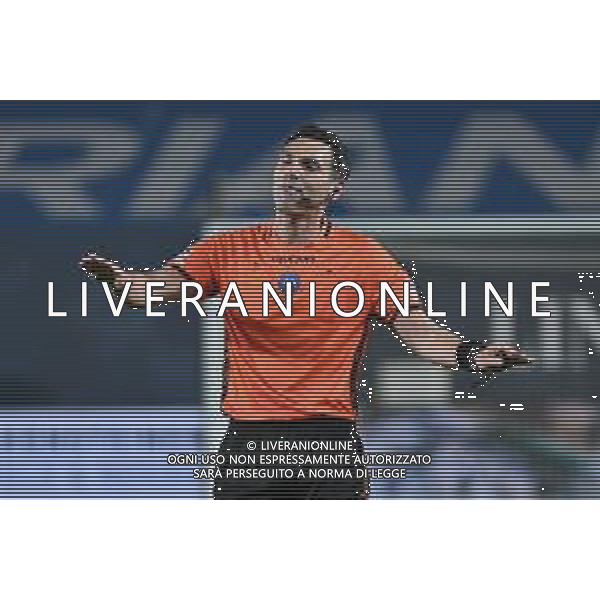 TVRG Atalanta vs Hellas Verona nella foto l\'arbitro Juan Luca Sacchi di Macerata Bergamo 15-04-2024 Gewiss Stadium Campionato Serie A TIM - 32a giornata foto Roberto Garavaglia/Agenzia Aldo Liverani sas/ AGENZIA ALDO LIVERANI SAS  