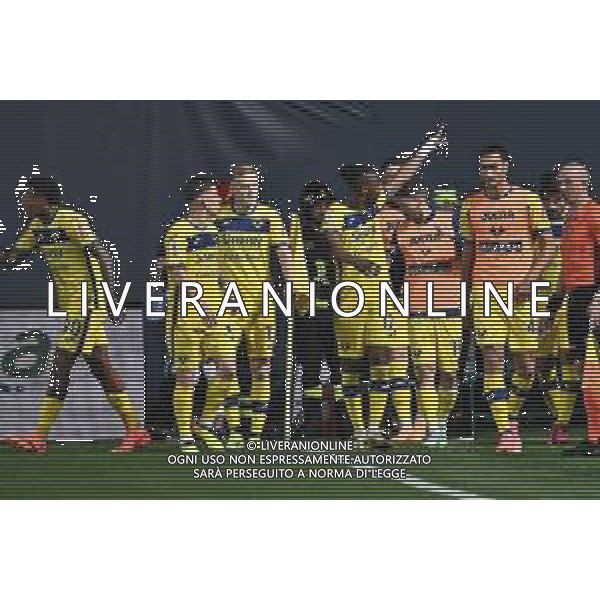 TVRG Atalanta vs Hellas Verona nella foto esultanza Hellas Verona dopo il gol del 2 a 2 Bergamo 15-04-2024 Gewiss Stadium Campionato Serie A TIM - 32a giornata foto Roberto Garavaglia/Agenzia Aldo Liverani sas/ AGENZIA ALDO LIVERANI SAS  