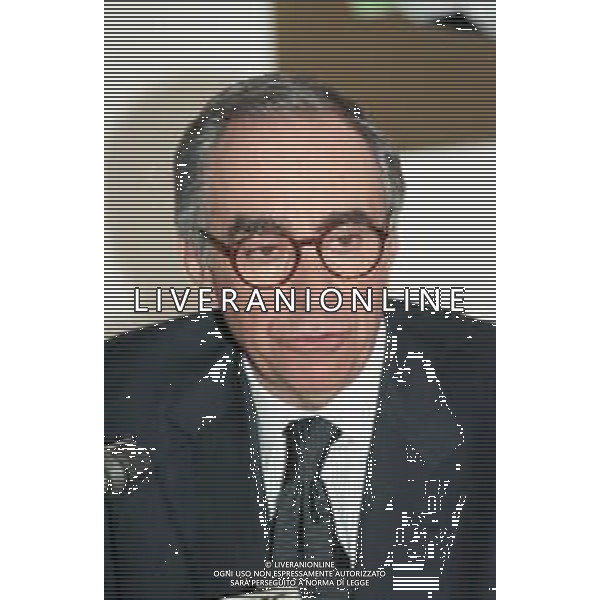 Neg- RETROSPETTIVA FRANCO CARRARO DIRIGENTE SPORTIVO E POLITICO NELLA FOTO FRANCO CARRARO PRESIDENTE FEDERCALCIO NELL\'ANNO 1998 AG ALDO LIVERANI SAS  