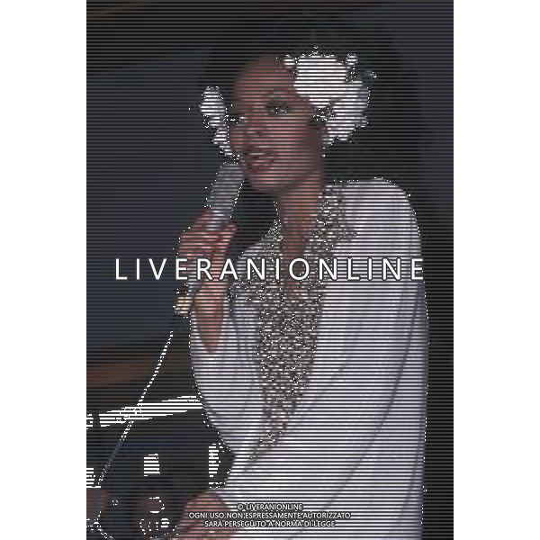 DIAP-RETROSPETTIVA DIANA ROSS CANTANTE NELLA FOTO DIANA ROSS A VENEZIA NELL\'ANNO 1972 ALLA MOSTRA INTERNAZIONALE DEL CINEMA AG ALDO LIVERANI SAS