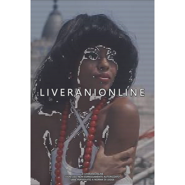 COL-RETROSPETTIVA DIANA ROSS CANTANTE NELLA FOTO DIANA ROSS A CANNES NELL\'ANNO 1973 AG ALDO LIVERANI SAS