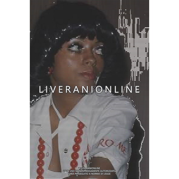 COL-RETROSPETTIVA DIANA ROSS CANTANTE NELLA FOTO DIANA ROSS A CANNES NELL\'ANNO 1973 AG ALDO LIVERANI SAS