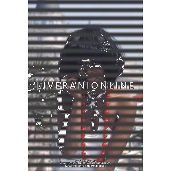 COL-RETROSPETTIVA DIANA ROSS CANTANTE NELLA FOTO DIANA ROSS A CANNES NELL\'ANNO 1973 AG ALDO LIVERANI SAS