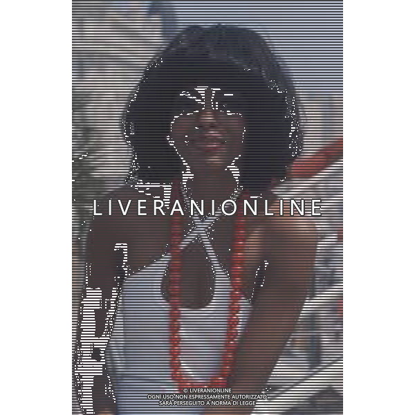 COL-RETROSPETTIVA DIANA ROSS CANTANTE NELLA FOTO DIANA ROSS A CANNES NELL\'ANNO 1973 AG ALDO LIVERANI SAS