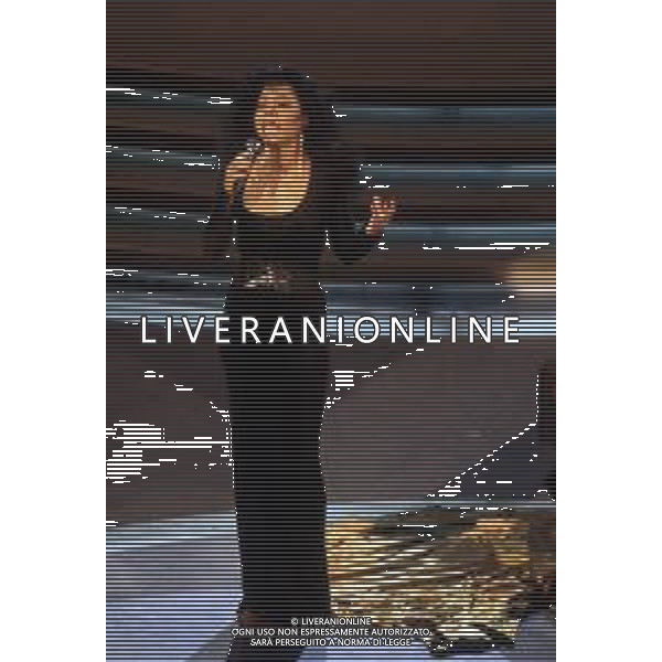 DIAP-RETROSPETTIVA DIANA ROSS CANTANTE NELLA FOTO DIANA ROSS OSPITE AL FESTIVAL DI SANREMO NELL\'ANNO 1993 AG ALDO LIVERANI SAS