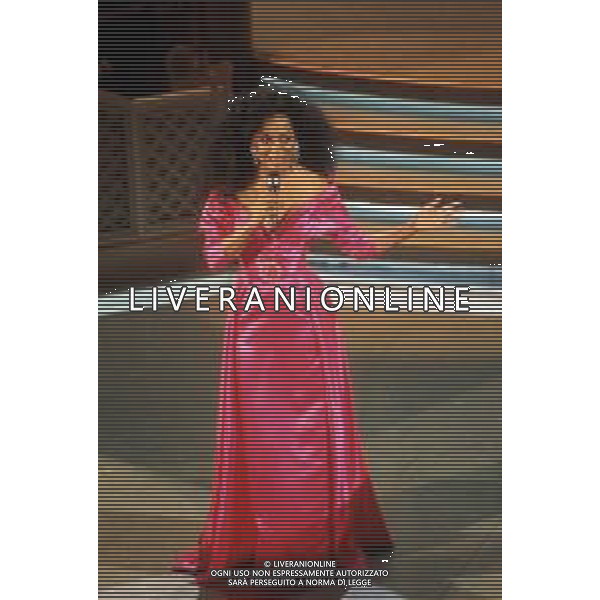 DIAP-RETROSPETTIVA DIANA ROSS CANTANTE NELLA FOTO DIANA ROSS OSPITE AL FESTIVAL DI SANREMO NELL\'ANNO 1993 AG ALDO LIVERANI SAS