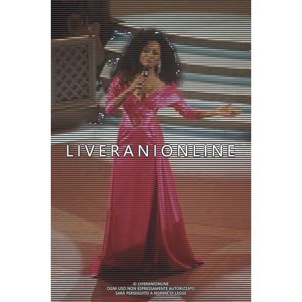 DIAP-RETROSPETTIVA DIANA ROSS CANTANTE NELLA FOTO DIANA ROSS OSPITE AL FESTIVAL DI SANREMO NELL\'ANNO 1993 AG ALDO LIVERANI SAS