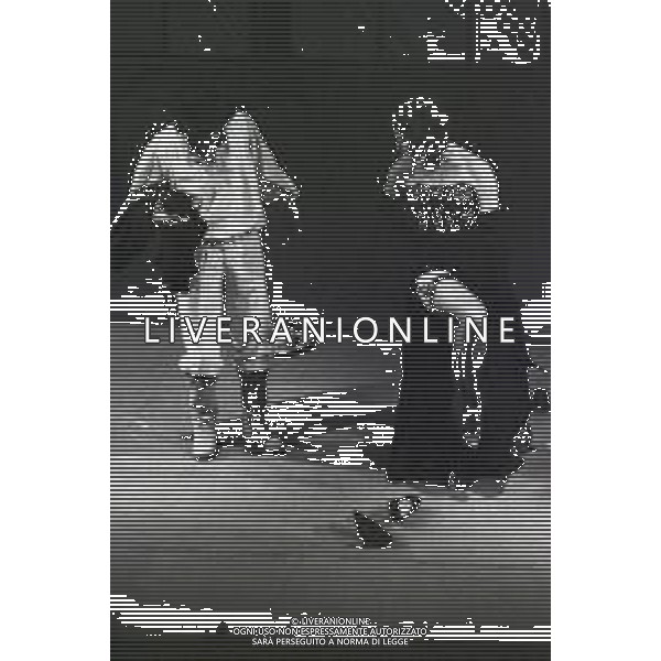 NEG-RETROSPETTIVA CORRADO PANI ATTORE NELLA FOTO CORRADO PANI A MILANO IN TEATRO NELL\'ANNO 1980 AG ALDO LIVERANI SAS  