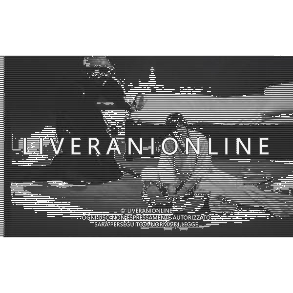 NEG-RETROSPETTIVA CORRADO PANI ATTORE NELLA FOTO CORRADO PANI A MILANO IN TEATRO NELL\'ANNO 1980 AG ALDO LIVERANI SAS  