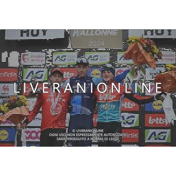 17-04-2024 La Fleche Wallonne; 2024, Israel - Premier Tech; 2024, Arkea - Beb Hotels; Williams, Stephen; Vauquelin, Kevin; Van Gils, Maxim; Huy; ©SIROTTI / AGENZIA ALDO LIVERANI SAS  