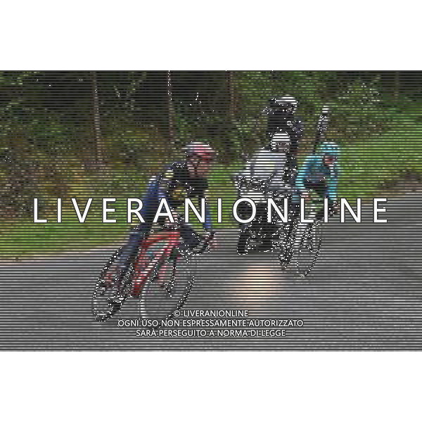 17-04-2024 Tour Of The Alps; Tappa 03 Schwaz - Schwaz; 2024, Lidl - Trek; 2024, Vf Group - Bardiani Csf Faizane; Lopez Perez, Juan Pedro; Pellizzari, Giulio; ©SIROTTI / AGENZIA ALDO LIVERANI SAS  