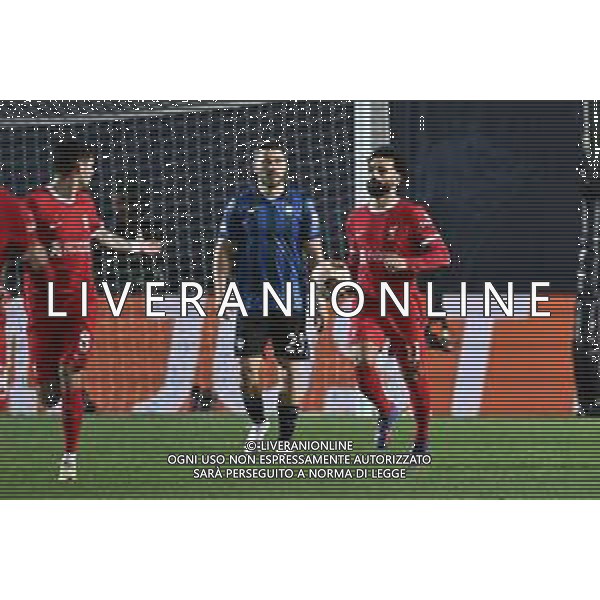 TVRG Atalanta vs Liverpool nella foto Mohamed Salah (Liverpool) esulta dopo il gol dell\'1 a 0 Bergamo 18-04-2024 Gewiss Stadium UEFA Europa League - quarti di finale gara di ritorno foto Roberto Garavaglia/Agenzia Aldo Liverani sas/ AGENZIA ALDO LIVERANI SAS  
